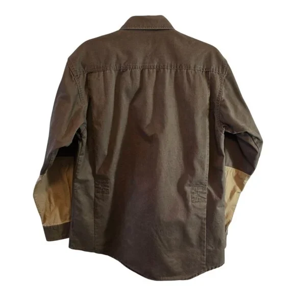 REDHEAD MENS 90S VINTAGE OUTDOOR 100% COTTON SHIRT BROWN TAN LONG SLEEVE MEDIUM - Picture 7 of 11